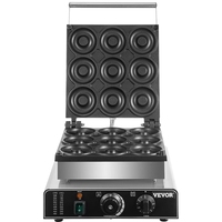 Machine à beignets professionnelle 9 trous 2000W, chauffage double face