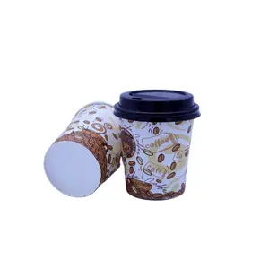 vending machine small size logo printed design espresso paper glasses hot selling 180ml take away cup