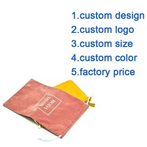 40*20cm <span class=keywords><strong>rosa</strong></span> pálido suave terciopelo cordón zapato bolsa de embalaje bolso bolsa de polvo - Product Image 2