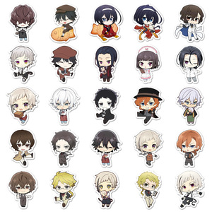 50ชิ้น/เซ็ต Q ver. Dazai Osamu <span class=keywords><strong>bungou</strong></span> <span class=keywords><strong>stray</strong></span> สุนัขตกแต่งกระเป๋าเดินทางกันน้ำหน้าต่างรถแล็ปท็อปสติกเกอร์การ์ตูนอะนิเมะ - Product Image 3