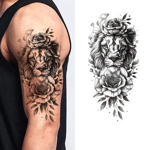 Personaggi di fiori farfalla temporaneo tatuaggio adesivo Non tossico impermeabile e sudore Sexy prova stampata su carta per il corpo - Product Image 6