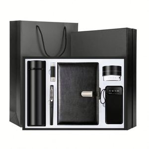 Nouveau Coffret Cadeau Innovant et Créatif en Cuir avec Clé USB 32 Go, Souris, Carte de Visite et Stylo, Impression Réactive, Noir - Product Image 1
