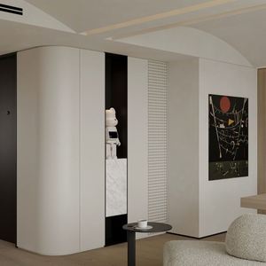 Armoire à vin en bois de style français avec rangement amovible pour chambre à coucher, salle à manger, salon et villa, meubles de maison - Product Image 2