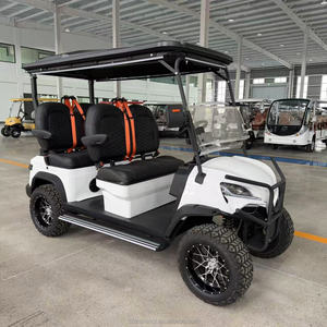 Voiturette de <span class=keywords><strong>golf</strong></span> électrique blanche, conçue spécifiquement pour le tourisme guidé dans les zones panoramiques, avec un <span class=keywords><strong>toit</strong></span> et une bande lumineuse - Product Image 5