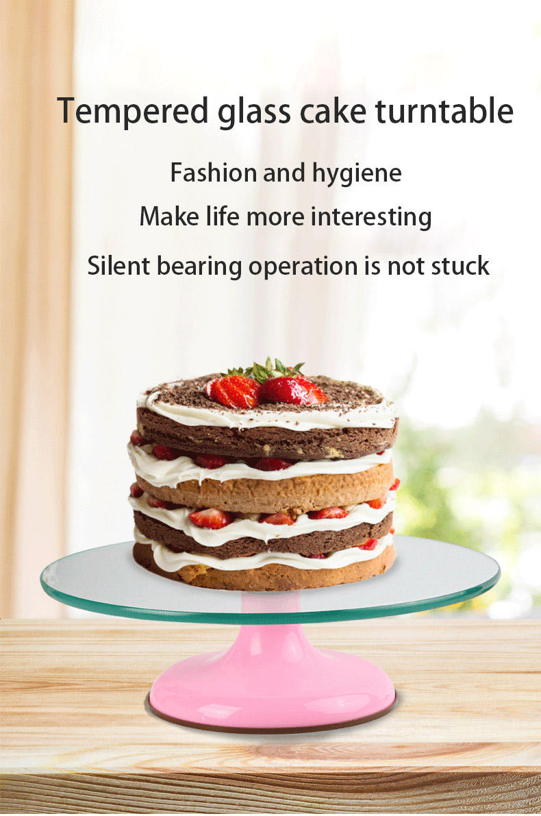 Hom Kitchen Silent Rotation Cake Decorating Turntables Round