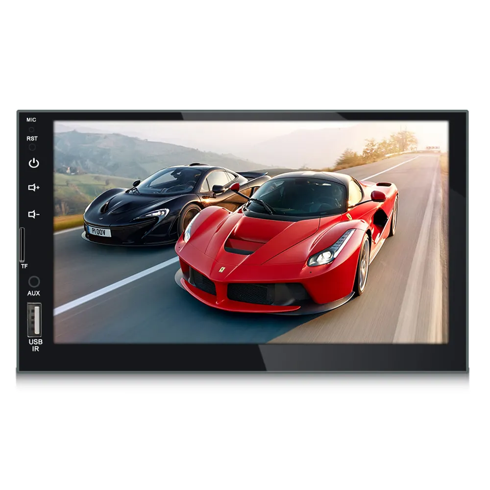 7 Zoll voll kapazitiver Touchscreen 2 Din <span class=keywords><strong>mp5</strong></span> DVD-Player Stereo Universal Autoradio Mit BT