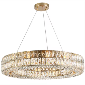 Gran oferta, candelabro decorativo moderno, colgantes para habitación, anillo redondo de cristal de lujo, luz colgante LED - Product Image 5