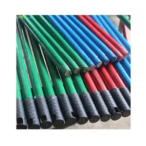 escoba broom and wood handle Line pvc covered wooden mops and brooms stick with best price