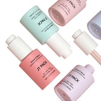 Vente en gros de flacons cosmétiques de luxe, forme unique, 1 oz, 30 ml, flacon compte-gouttes en PETG pour sérum et lotion