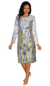 Robe de cérémonie droite en laine peignée de qualité 4XL pour femmes africaines, longueur genou, vente en gros - Product Image 3
