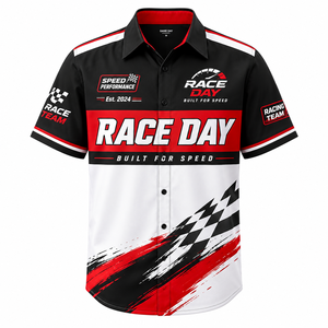 Chemise d'équipe de course personnalisée avec nom et logo, uniforme de travail pour équipe de box, vêtement de sport à boutons - Product Image 5