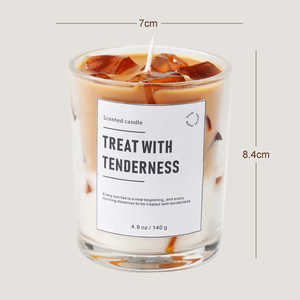 Candela Profumata Creativa in Cera di Soia Senza Fumo, Aroma Originale di Caffè Latte Ghiacciato, Decorazione per la Casa - Product Image 6