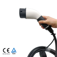 Chargeur monophasé Type2 EV 32A EV câble de charge Type 2 AC Ev chargeur pistolet connecteur d'extrémité de véhicule