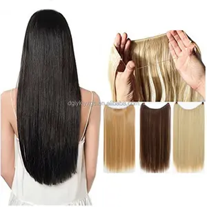 WS11 New Design Flip line Hair Extensions 22inches 32inches synthetic hair piece Hair Extensions