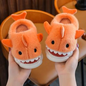 Mignons chaussons d'hiver en coton en forme de requin, automne-hiver, garçons et filles, intérieur, maison, antidérapants, chauds, dessin animé, chaussons pour bébé - Product Image 6