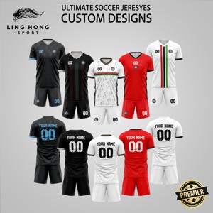 Nouveautés Kits d'entraînement de <span class=keywords><strong>football</strong></span> unisexe pour adultes 100% polyester respirant à séchage rapide, maillots d'équipe à manches courtes et col en V - Product Image 2