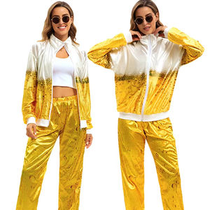 Vintage Halloween Bière Imprimer Sportswear Cosplay <span class=keywords><strong>Disco</strong></span> Party Stage Performance <span class=keywords><strong>Costume</strong></span> - Product Image 1