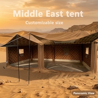 Tente gonflable pour événements au Moyen-Orient, protection UV, imperméable, toile Oxford, grand espace luxueux, abri de glamping portable
