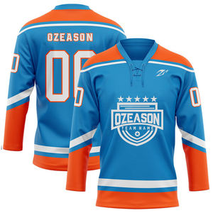 Großhandel Hochwertiges Sublimations-Eishockey-Trainingstrikot Günstiges Individuelles Logo Bestickt Bedruckt Übergröße Jugend-Eishockeytrikot - Product Image 2