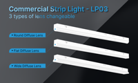 Lampe à latte décorative ETL 50W suspendue pour bureau, éclairage linéaire en aluminium, moderne intérieur, raccordable, haute baie