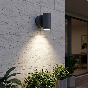 Lampada <span class=keywords><strong>da</strong></span> Parete LED Regolabile per Esterni IP65 con Fascio Luminoso Bianco Caldo, Doppia Testa LED per Illuminazione Corridoio, Base Quadrata in Alluminio - Product Image 1