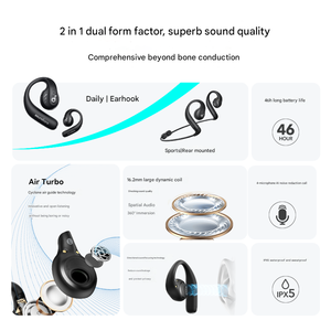 Anker A3871 Sound core AeroFit Pro 46H 2-in-1-LED-Ohrhörer ohne Ohr Dauerhafter Rücken haken Drahtlose Sport kopfhörer Geräusch unterdrückung - Product Image 3
