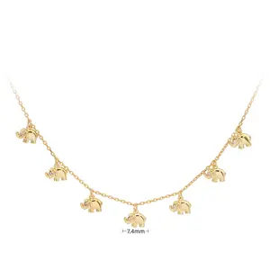 Fashion Delicate vergoldete Schmetterlings kette Schmuck Frauen Edelstahl Gold Schmetterling baumeln Halskette