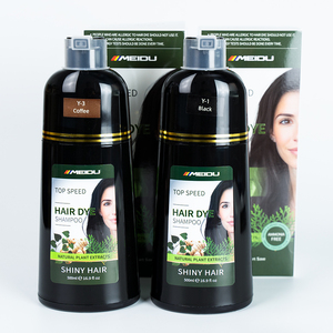 แชมพูย้อมสีผม500มล. สำหรับย้อม<span class=keywords><strong>ผม</strong></span>สีดำแชมพูไม่มีสารแอมโมเนียไม่มีสารมหัศจรรย์สำหรับสมุนไพรถาวรแชมพูสำหรับผมสีดำฉลากส่วนตัว - Product Image 1