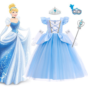 strapless open back dress Princess and The Frog Tiana Girls Size Cosplay Costume