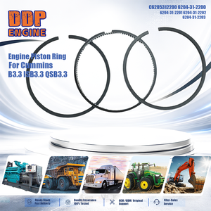 แหวนลูกสูบเครื่องยนต์สำหรับเครื่องจักรก่อสร้าง C6205312200 6204-31-2200 6204-31-2201 6204-31-2202 สำหรับ Cummins B3.3 ISB3.3 QSB3.3 - Product Image 2