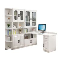Bureau d'ordinateur moderne en bois massif avec étagère intégrée pour l'étude à domicile chambre à coucher bureau d'angle pour l'apprentissage de l'écriture des étudiants