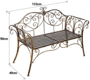 Zhongpin <span class=keywords><strong>Garden</strong></span> Supplies Vintage Antique Bronze Rocking Entrance Modern Led Outdoor Wedding Horse <span class=keywords><strong>Metal</strong></span> <span class=keywords><strong>Garden</strong></span> Banco al aire libre - Product Image 3
