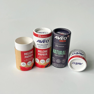 บรรจุภัณฑ์ลิปบาล์มแบบหลอดกระดาษคราฟท์สีขาว ย่อยสลายได้ ทำด้วยมือ รีไซเคิลได้ เป็นมิตรกับสิ่งแวดล้อม ปราศจากพลาสติก - Product Image 3