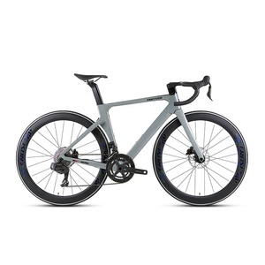 Nouveau Vélo de <span class=keywords><strong>Course</strong></span> sur Route en Fibre de Carbone 700c R12 2026 avec Frein à Disque 24 Vitesses et Groupe de Commande Électronique Sans Fil Twitter Arrivée - Product Image 1