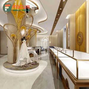 Luxury <b>Wall</b> <b>Mounted</b> Glass <b>Display</b> <b>Cabinet</b> Wooden Jewelry Counter LED Light High End Modern <b>Wall</b> Jewelry Showcase - Product Image 4