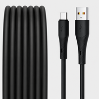 Cable de Carga Rápida y Transferencia de Datos USB-A a USB-C de Silicona Pura SDL F263 de Marca Privada, 18W, 1M, Tacto Suave y Flexible