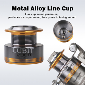 Moulinet de pêche spinning 1000 en aluminium 4+1BB 5.2:1 avec pignon en laiton, bobine prête à l'emploi, <span class=keywords><strong>action</strong></span> légère, pour la pêche au panfish - Prix usine - Product Image 5