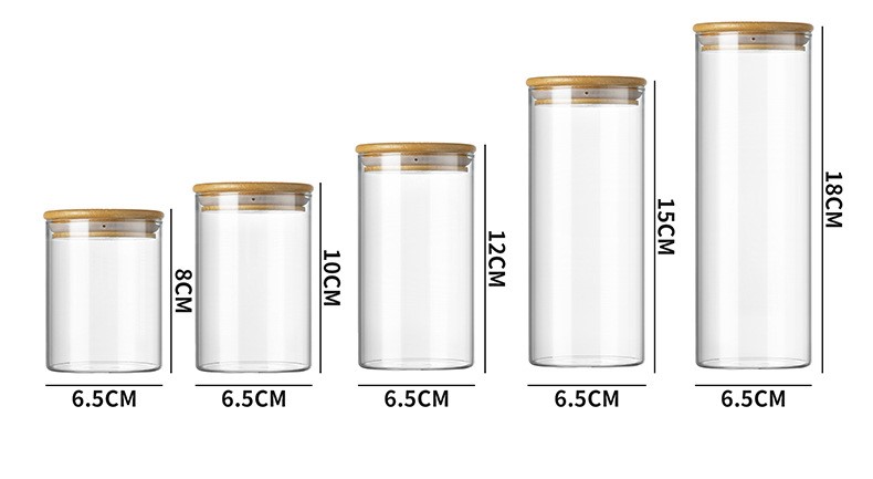 Bamboo Lid Glass Food Storage