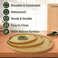 Offre Spéciale : Plateau de Service Ovale en Bambou Écologique Jetable pour Petit-Déjeuner – Idéal Hôtels et Cuisines – Assiette à Dessert Sûre – En Stock