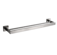 Porte-serviettes en aluminium noir, accessoires de salle de bains, barre à serviettes avec double couche, accroche-vaisselle de cuisine