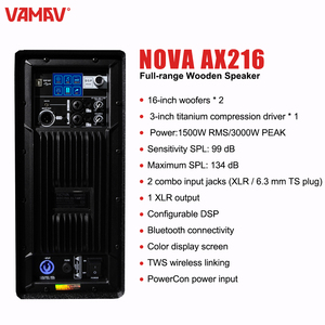 VAMAV NOVA AX216 16-Inch Full-Range Speakers Professional <b>Sound</b> System Wooden 1500W RMS 3000W With NOVA AX216 Dual 16-Inch Full- - Product Image 5