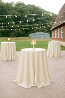 Lot de 10 nappes modernes noires en polyester non tissé, 120 pouces, résistantes aux taches et aux plis, lavables, pour mariages, fêtes, banquets et buffets