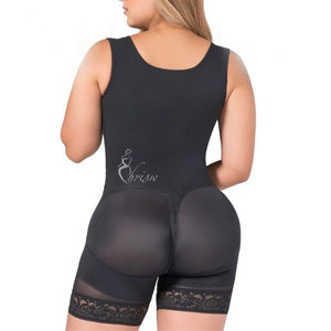 Faja colombienne sculptante à haute compression avec bretelles larges et 2 broches, longueur mi-cuisse - Product Image 6