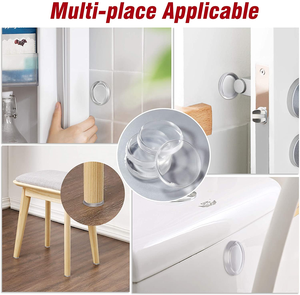 Protector de pared autoadhesivo transparente para puertas, almohadilla protectora para una protección silenciosa contra golpes de puertas - Product Image 4