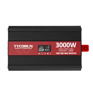 TYCORUN car power micro solar inverter dc to ac 12V 500w 1000w 2000w 3000w 5000w pure sine wave inverter with toroidal