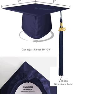 थोक अनुकूलन पॉलिएस्टर शैक्षणिक वस्त्र विश्वविद्यालय के कॉलेज मैट फिनिश के लिए स्नातक गाउन और टोपी - Product Image 5