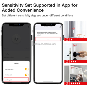 SLS Zigbee Sensor de vibración inalámbrico <span class=keywords><strong>Alarma</strong></span> <span class=keywords><strong>en</strong></span> tiempo real Protección de seguridad para el hogar Smart Life App Control Android Sync para hoteles RVs - Product Image 6