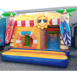 Nuevo Castillo Inflable <span class=keywords><strong>con</strong></span> Tobogán, Temática de <span class=keywords><strong>Playa</strong></span> Oceánica, Inflable para Fiestas, Parque Infantil, Combo de Brincolines, Castillo Inflable para <span class=keywords><strong>Alquiler</strong></span> - Product Image 1