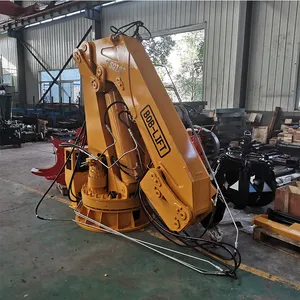 Multifunctional Hydraulic Boom 12 Ton Boat Marine Deck Cargo Crane For Sale