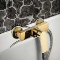 Mitigeur de douche mural monofonction en laiton, finition polie, avec valve en céramique et jet doux effet pluie, pour hôtels et villas, garantie 5 ans